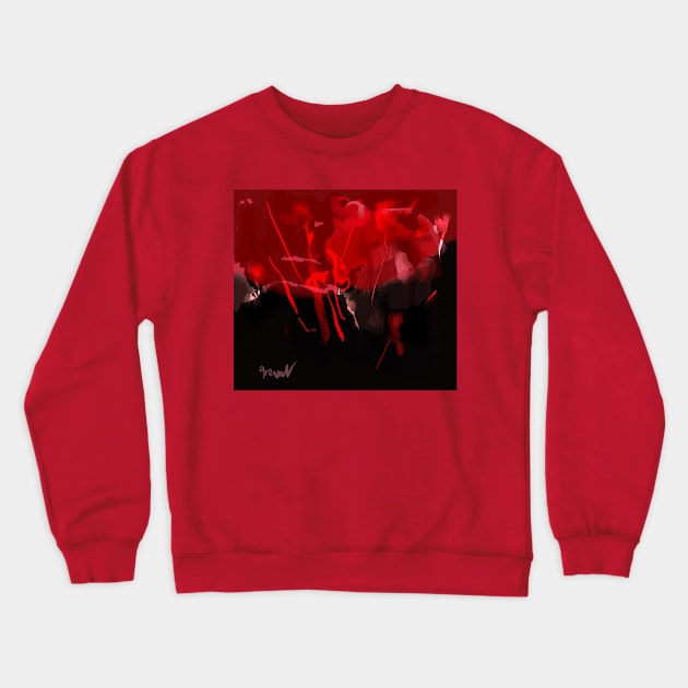 Red abstract 2 Crewneck Sweatshirt by sukhpalgrewal